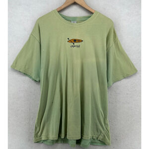 CUFFY'S CAPE COD Shirt Mens XL Ocean Wash Kayak Boat Short Sleeve Cotton Green